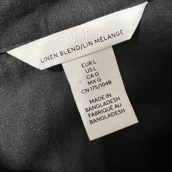 H&M Men's Charcoal Button Down Shirt - Picture 2 of 4